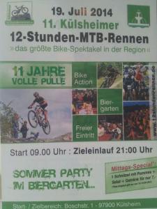 Das Plakat zum Bike Event. 'Super Spaß. Von 9 bis 9.'